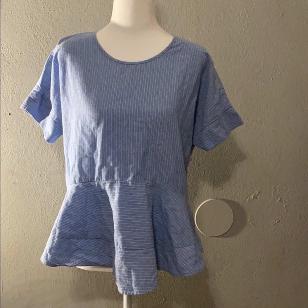 Light blue top
